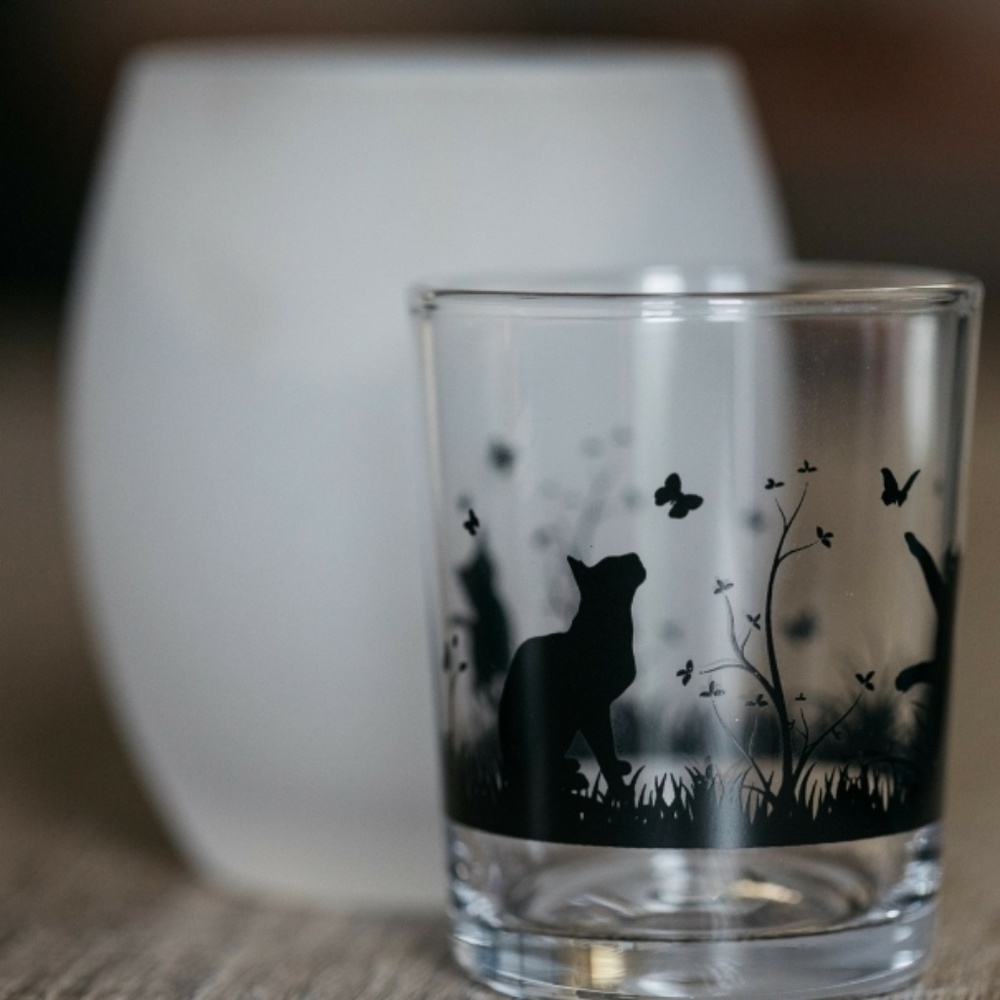 NIB Catladybox Playful Kitten Tealight & Holder